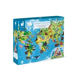 Janod Jeux Éducatifs Primaire|Jeux Éducatifs Science & Géographie*Puzzle Educatif Géant Les Animaux Menacés 200 pièces