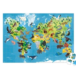 Janod Jeux Éducatifs Primaire|Jeux Éducatifs Science & Géographie*Puzzle Educatif Géant Les Animaux Menacés 200 pièces