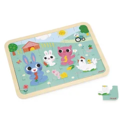 Janod Tracteurs & Animaux De La Ferme|Puzzles En Bois Premier Âge*Puzzle en bois A la ferme 24 pièces