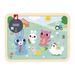 Janod Tracteurs & Animaux De La Ferme|Puzzles En Bois Premier Âge*Puzzle en bois A la ferme 24 pièces
