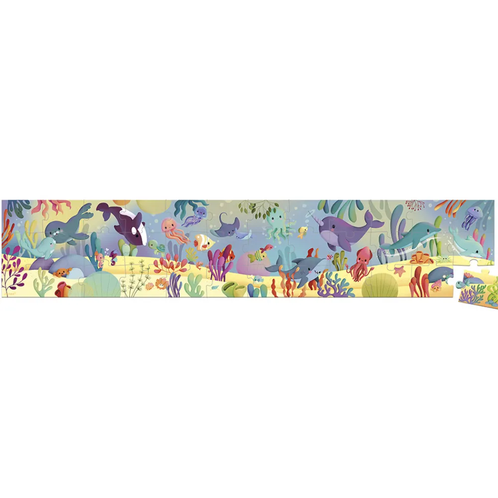 Janod Puzzles Fabriqués En France|Puzzles Éducatifs*Puzzle Frise Les Animaux Marins 36 pièces