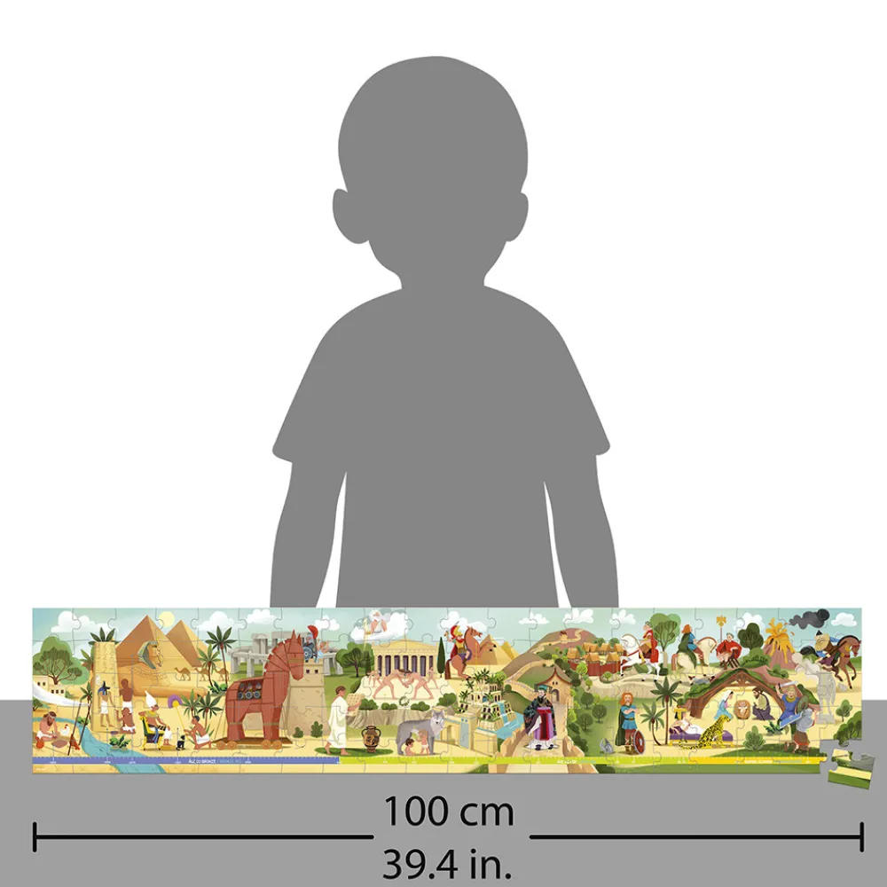 Janod Puzzles Fabriqués En France|Puzzles Éducatifs*Puzzle Frise Mythologie & Antiquité 100 pièces