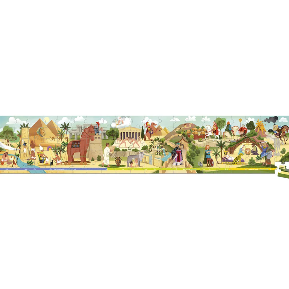 Janod Puzzles Fabriqués En France|Puzzles Éducatifs*Puzzle Frise Mythologie & Antiquité 100 pièces