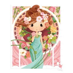 Janod Puzzles Fabriqués En France|Puzzles 50 À 149 Pièces*Puzzle Inspiré de Mucha 100 pièces