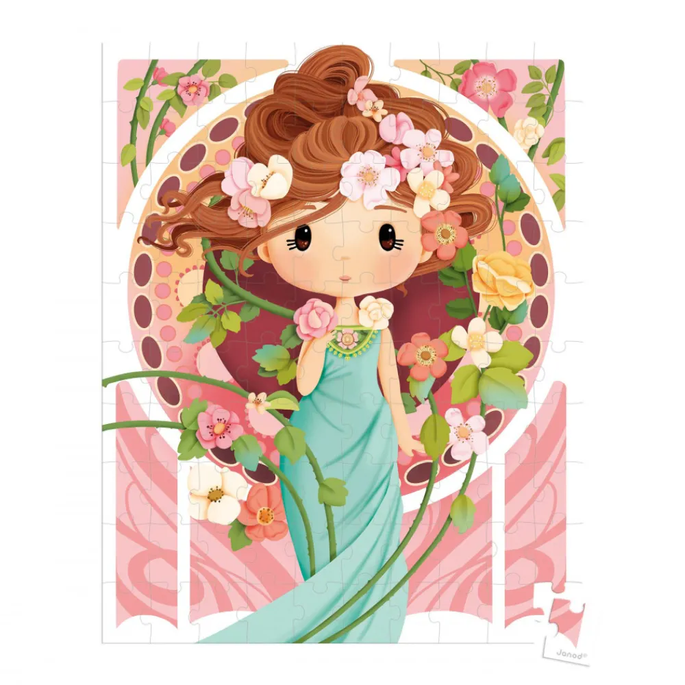 Janod Puzzles Fabriqués En France|Puzzles 50 À 149 Pièces*Puzzle Inspiré de Mucha 100 pièces