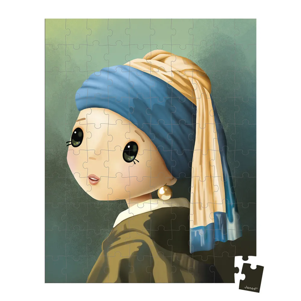 Janod Puzzles Fabriqués En France|Puzzles 50 À 149 Pièces*Puzzle Inspiré de Vermeer 100 pièces