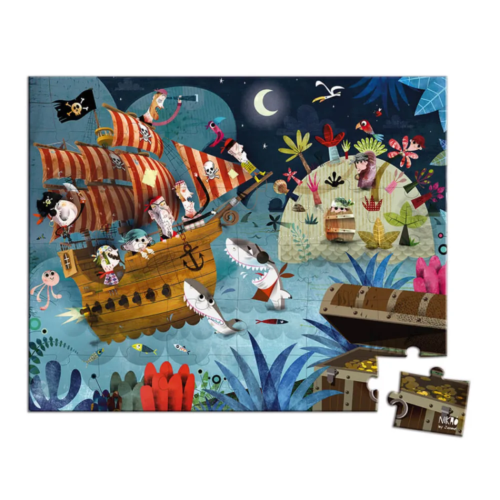 Janod Puzzles Fabriqués En France|Puzzles 20 À 49 Pièces*Puzzle La Chasse au Trésor 36 pièces