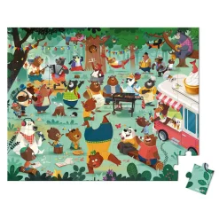 Janod Puzzles Fabriqués En France|Puzzles 50 À 149 Pièces*Puzzle La Cousinade des Ours 54 pièces