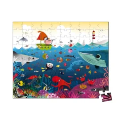 Janod Puzzles Fabriqués En France|Puzzles 50 À 149 Pièces*Puzzle Le Monde Sous-Marin 100 pièces