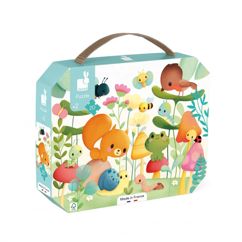 Janod Puzzles Fabriqués En France|Puzzles 20 À 49 Pièces*Puzzle Les Compagnons du Jardin 20 pièces