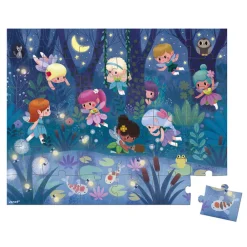 Janod Puzzles Fabriqués En France|Puzzles 20 À 49 Pièces*Puzzle les Fées et les Nénuphars 36 pièces