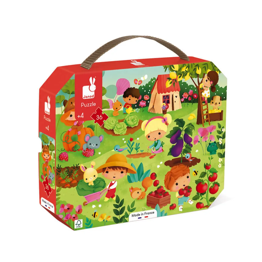 Janod Puzzles Fabriqués En France|Puzzles 20 À 49 Pièces*Puzzle Mon Jardin Potager 36 pièces