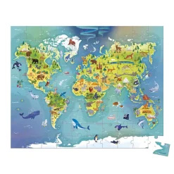 Janod Puzzles Fabriqués En France|Puzzles 50 À 149 Pièces*Puzzle Monde 100 pièces