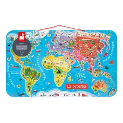 Janod Jeux Éducatifs Primaire|Jeux Éducatifs Science & Géographie*Puzzle Monde Magnétique 92 pièces