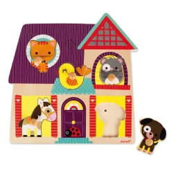 Janod Puzzles En Bois Premier Âge|Puzzles En Bois Premier Âge*Puzzle musical Mes petits compagnons 5 pièces