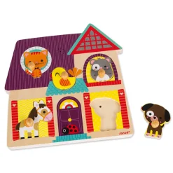 Janod Puzzles En Bois Premier Âge|Puzzles En Bois Premier Âge*Puzzle musical Mes petits compagnons 5 pièces
