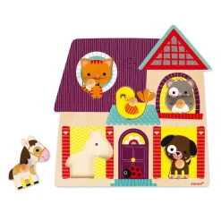Janod Puzzles En Bois Premier Âge|Puzzles En Bois Premier Âge*Puzzle musical Mes petits compagnons 5 pièces