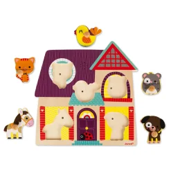 Janod Puzzles En Bois Premier Âge|Puzzles En Bois Premier Âge*Puzzle musical Mes petits compagnons 5 pièces