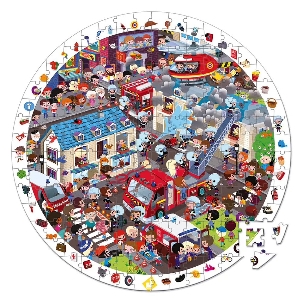 Janod Puzzles Éducatifs|Puzzles 150 À 499 Pièces*Puzzle observation Pompiers 208 pièces