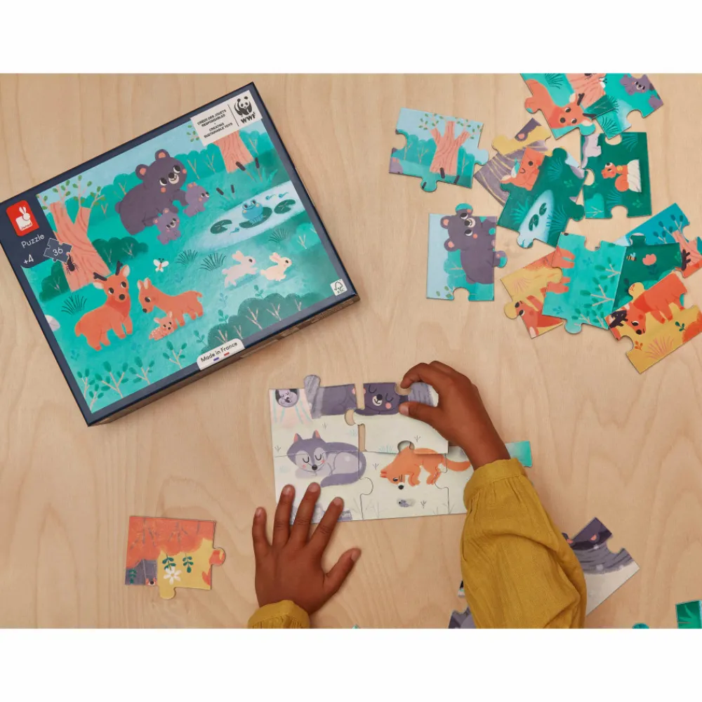 Janod Puzzles 20 À 49 Pièces*Puzzle Panoramique 4 Saisons 36 pièces - Partenariat WWF®