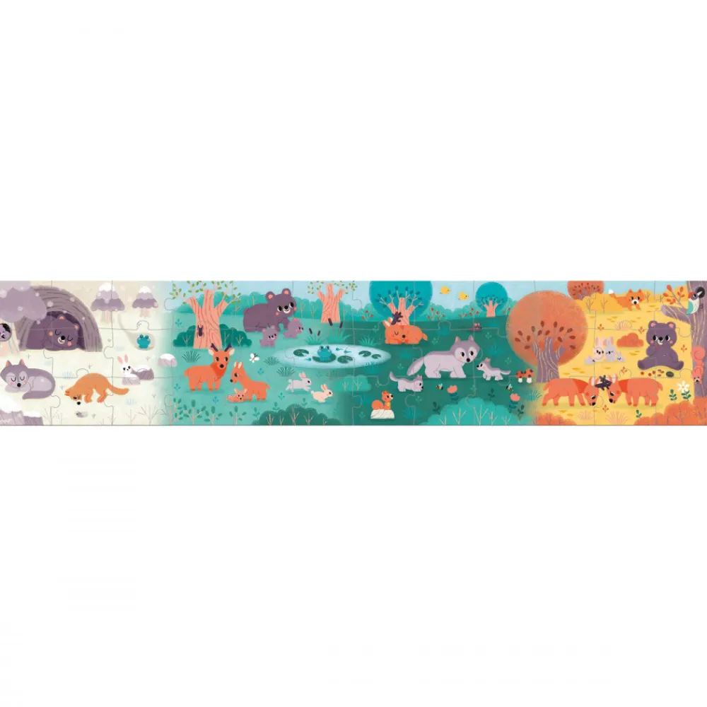 Janod Puzzles 20 À 49 Pièces*Puzzle Panoramique 4 Saisons 36 pièces - Partenariat WWF®