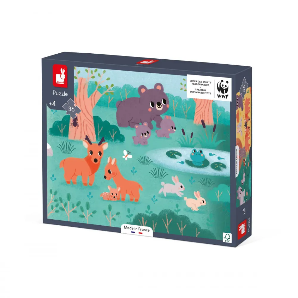 Janod Puzzles 20 À 49 Pièces*Puzzle Panoramique 4 Saisons 36 pièces - Partenariat WWF®