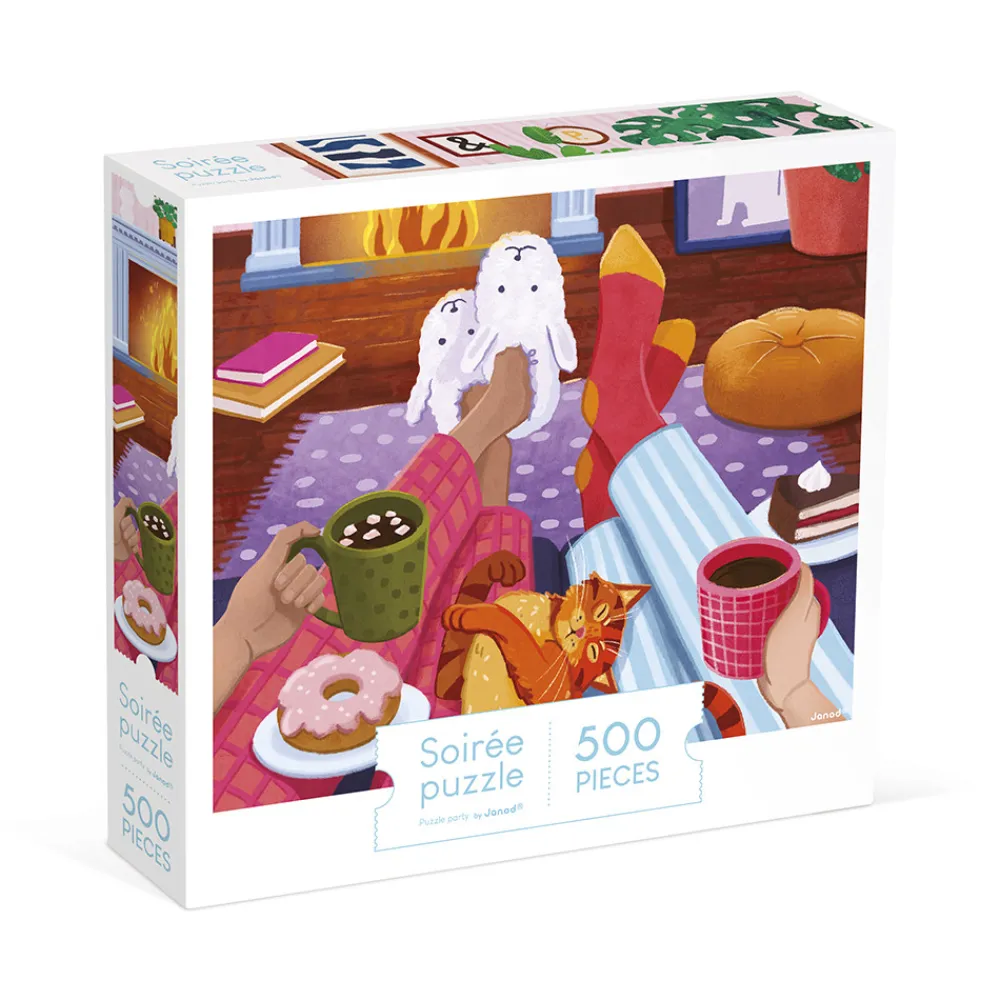 Janod Puzzles 500 À 2000 Pièces*Puzzle Soirée au coin du Feu 500 pièces