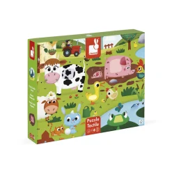 Janod Tracteurs & Animaux De La Ferme|Puzzles 20 À 49 Pièces*Puzzle Tactile de la Ferme 20 pièces