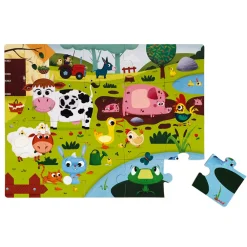 Janod Tracteurs & Animaux De La Ferme|Puzzles 20 À 49 Pièces*Puzzle Tactile de la Ferme 20 pièces
