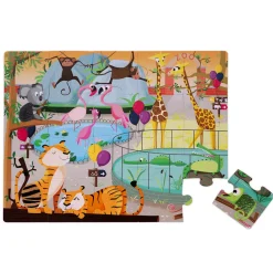 Janod Puzzles 20 À 49 Pièces*Puzzle Tactile 'Journée Zoo' 20 pièces