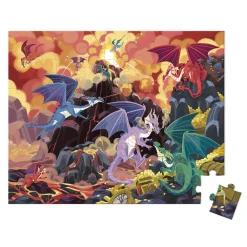 Janod Puzzles Fabriqués En France|Puzzles 50 À 149 Pièces*Puzzle Terre de Dragons 54 pièces