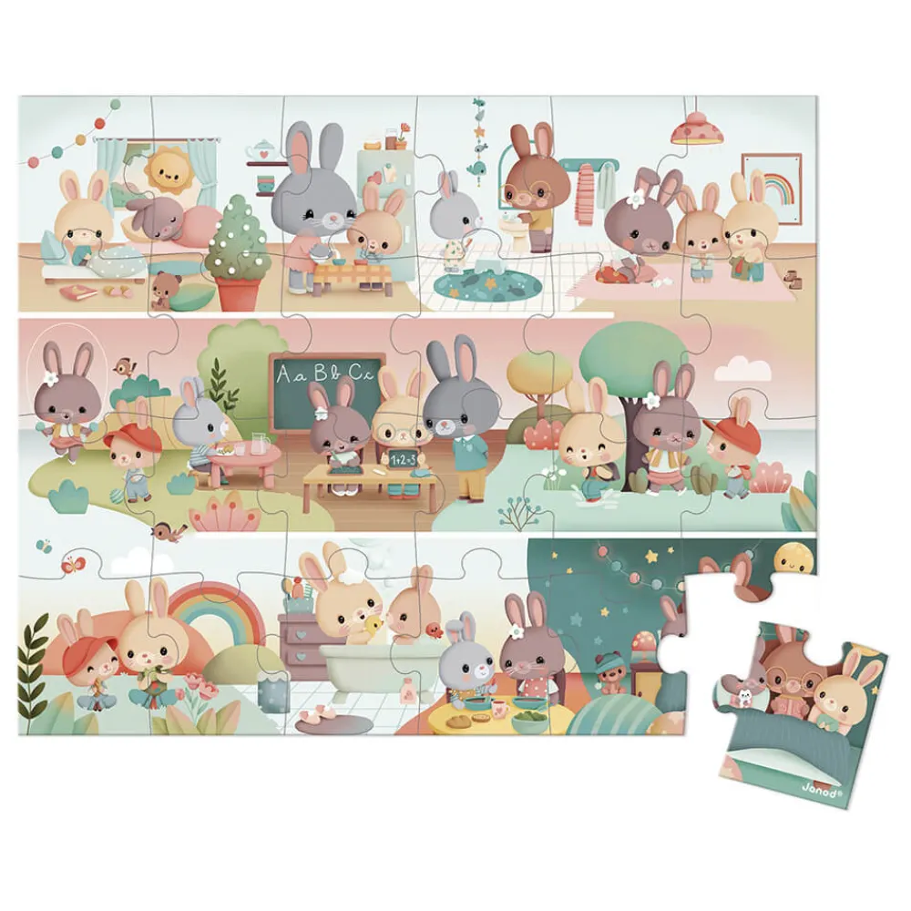 Janod Puzzles Fabriqués En France|Puzzles 20 À 49 Pièces*Puzzle Une Journée 24 pièces
