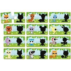 Janod Puzzles 20 À 49 Pièces*Puzzles les Animaux et Leur Ombre