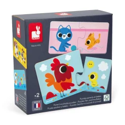 Janod Jeux De Mémoire & D'Associations|Jeux Éducatifs Maternelle*Puzzles Parents et Bébés Animaux