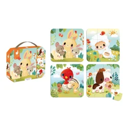 Janod Tracteurs & Animaux De La Ferme|Puzzles Fabriqués En France*Puzzles Évolutifs Animaux Ferme