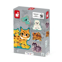 Janod Puzzles Éducatifs|Puzzles 20 À 49 Pièces*Puzzles évolutifs Animaux 2-3-4-5-6 pièces - Partenariat WWF®