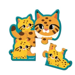 Janod Puzzles Éducatifs|Puzzles 20 À 49 Pièces*Puzzles évolutifs Animaux 2-3-4-5-6 pièces - Partenariat WWF®