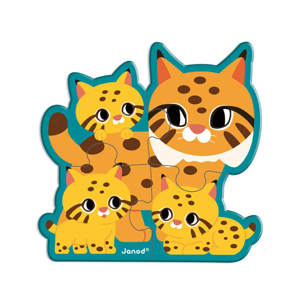 Janod Puzzles Éducatifs|Puzzles 20 À 49 Pièces*Puzzles évolutifs Animaux 2-3-4-5-6 pièces - Partenariat WWF®