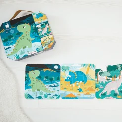 Janod Puzzles Fabriqués En France|Puzzles 20 À 49 Pièces*Puzzles Évolutifs Dinosaures - 4 puzzles