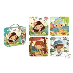 Janod Puzzles 20 À 49 Pièces*Puzzles évolutifs Les 4 Saisons - 4 puzzles