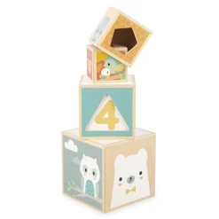 Janod Cubes & Pyramides|Manipulation & Encastrement*Pyramide 6 cubes Pure