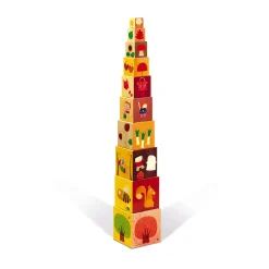 Janod Cubes & Pyramides*Pyramide carrée Les 4 saisons