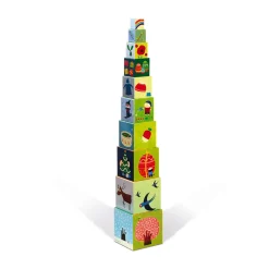 Janod Cubes & Pyramides*Pyramide carrée Les 4 saisons
