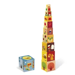 Janod Cubes & Pyramides*Pyramide carrée Les 4 saisons