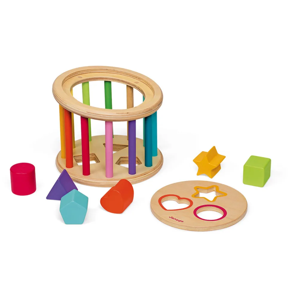 Janod Formes & Couleurs|Manipulation & Encastrement*Quizz des Formes I wood (bois)