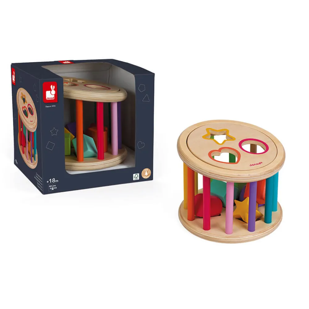 Janod Formes & Couleurs|Manipulation & Encastrement*Quizz des Formes I wood (bois)