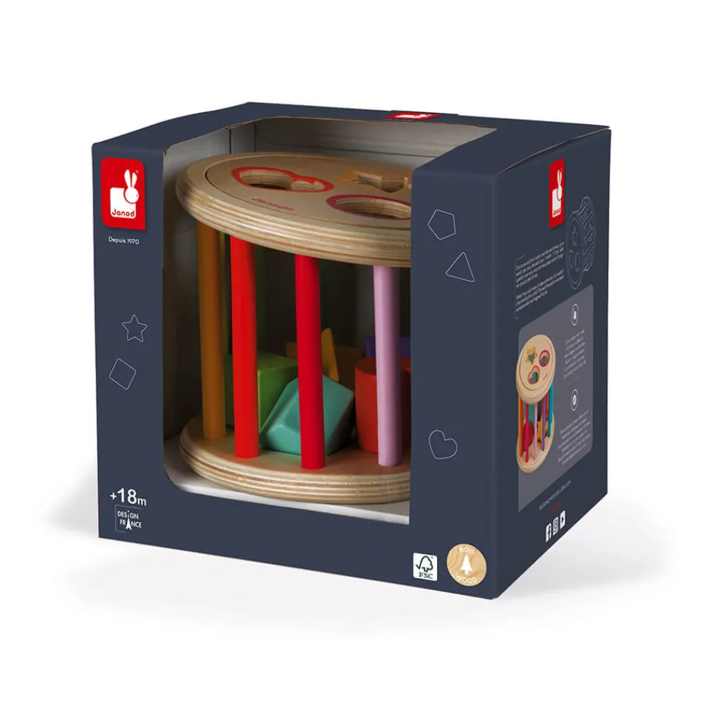 Janod Formes & Couleurs|Manipulation & Encastrement*Quizz des Formes I wood (bois)