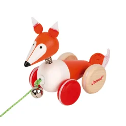 Janod Jouets À Promener & À Pousser*Renard à Promener Zigolos (bois)