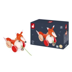 Janod Jouets À Promener & À Pousser*Renard à Promener Zigolos (bois)