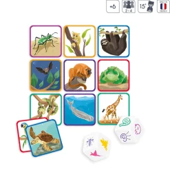 Janod Jeux De Rapidité & De Stratégie|Jeux De Mémoire & D'Associations*RéflexoDés - Animaux